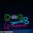 thumbnail image 2 of Craftnamesign Dog Groomer Neon Sign, Pet Spa Wall Art, Dog Grooming Wall Decor, 2 of 4