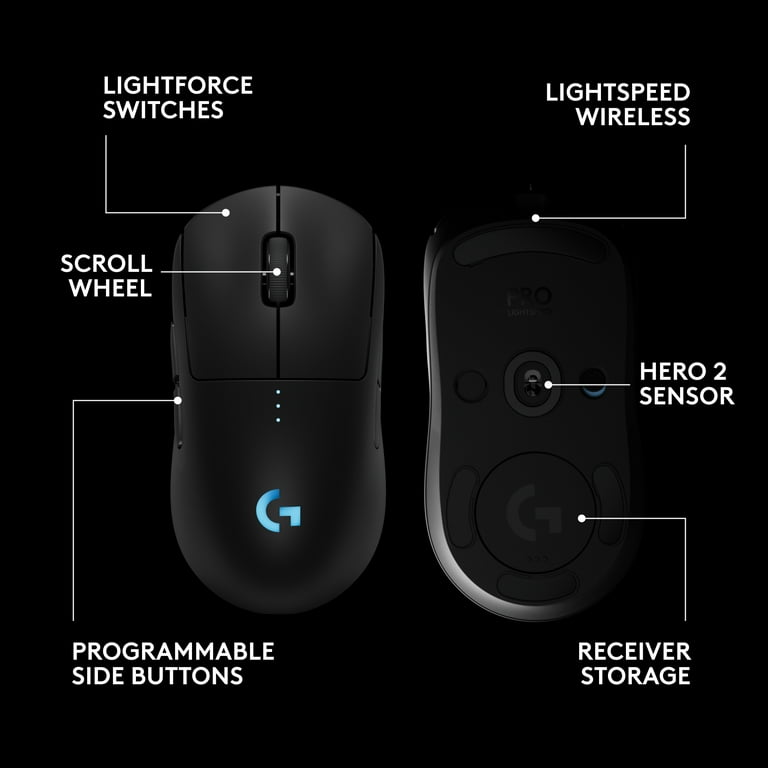 Logitech G PRO 2 Lightspeed Wireless Gaming Mouse, Right- or Left