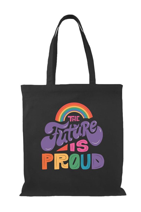 The Future Is Proud! Tote Bag - Smartprints Designs, One Size Cotton Canvas Tote Bag