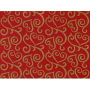 Pack of 1, Scrolled Hearts Gift Wrap 18" x 833' Gift Wrap Full Ream Roll for Holiday, Party, Kids' Birthday, Wedding & Special Occasion Packaging