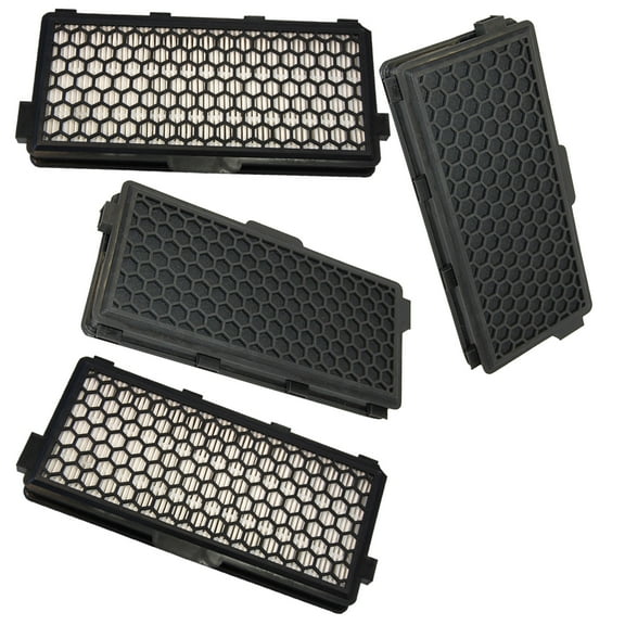 HQRP HEPA Filter 4-Pack for Miele S8000 Calima Kona Cat & Dog FreshAir Alize Marin UniQ S8370 S8380 S8390 S8590 S8900 S8990 Canister Vac Vacuum Cleaner