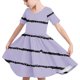 thumbnail image 1 of Odeerbi Niñas de Verano Vestido de Línea A Rayas Vestido de Columpio Vestido Elástico de Manga Corta Para Niños, 1 of 7