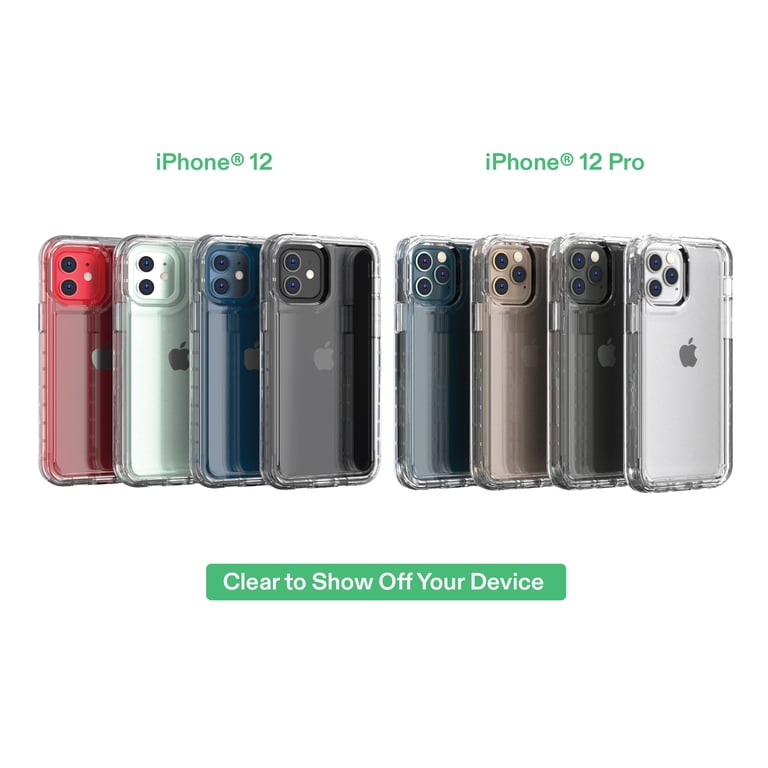 Onn 9789803 Clear Rugged Case with Built-in Microbial Protection for iPhone 12, iPhone 12 Pro Onn 9789803 Clear Rugged Case with Built-in Microbial Protection for iPhone 12, iPhone 12 Pro