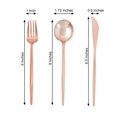 thumbnail image 2 of BalsaCircle 24 Rose Gold Disposable Premium Plastic Cutlery Spoon Fork Knife Set Wedding Party Decorations, 2 of 8