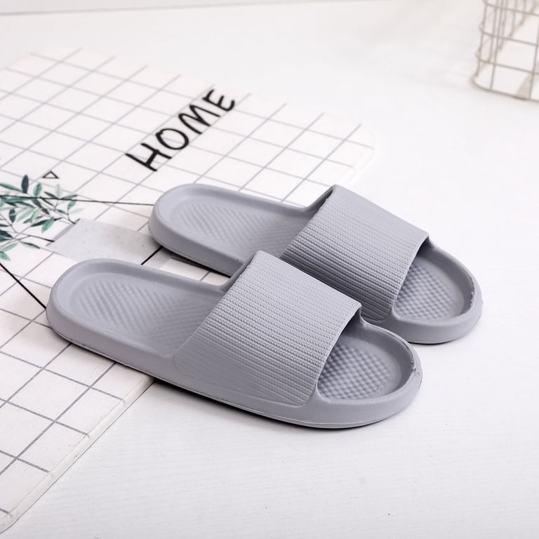 Men\'s Light Grey Slippers Breathable Slip-on Indoor Slippers Washable Home Shoes Slippers For Men Indoor - Warm -Lined House Shoes With  main image 4