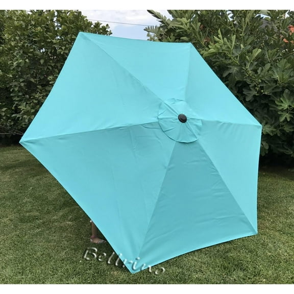 HTYSUPPLY Replacement * Peacock Blue * Umbrella Canopy for 9 ft 6 Ribs (Canopy ) (Peacock BLUE-96)