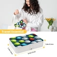 thumbnail image 5 of Tennis Decorative PU Leather Earring and Jewelry Organizer Box with Removable Compartment, Portable, 5 of 6