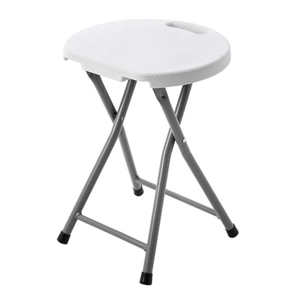 New Home Era Standard Folding Stool, Portable Foldable Stool, White
