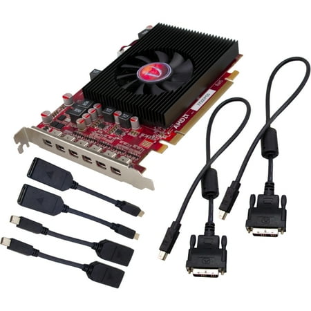 - Visiontek Radeon HD 7750 Graphic Card - 2 GB GDDR5 - Single Slot Space Required - DirectX 11.0, DirectCompute, OpenCL 5.0, OpenGL 3.2 - 6 x DisplayPort - 6 x Monitors Supported