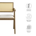 thumbnail image 3 of Side Dining Chair Armchair, Set of 2, Gray, Faux Leather, Wood, Bar Pub Cafe Bistro Dining Kitchen Hospitality Restaurant, Modern Contemporary, HB37225, 3 of 10