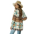 thumbnail image 3 of SCRAWLGOD Aztec Ethnic Fall Cardigan Sweaters for Women Lightweight Sweatshirt Size XL Long Sleeve Sweater Jacket for Women Trendy Comfy Womens Cardigan with Pockets, 3 of 7