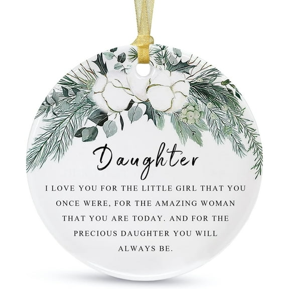 Christmas Ornaments 2025, Christmas Souvenirs for mom and dad for Their Daughters, The to Express Their Love for Each Other, Ceramic Christmas Tree Ornaments