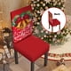 thumbnail image 5 of Juego de 4 fundas para sillas de comedor navideñas, 4 piezas de fundas elásticas para sillas de cocina, funda lavable para sillas, 5 of 5