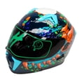 thumbnail image 3 of Casco abatible Drago Cyan certificado DOT, talla XL, diseño blue/neón., 3 of 5