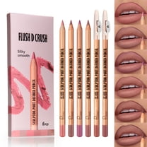 Ouwald Makeup Lip Liner, 6 Colors Matte Lip Liner Pencil Set, Long Lasting Waterproof Lip Liner Stain, Smooth & Easy Glide, 6 Count with 2 Sharpeners (Color Set 02)