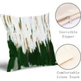 thumbnail image 3 of Green White Gold Pillow Covers 16X16 Inch Set of 2 Morden Abstract Graffiti Decorative Pillow Cases Neutral Minimali Watercolor Cotton Linen Cushion Case Home Decor For Sofa Couch Porch Outdoor, 3 of 6