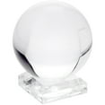 thumbnail image 2 of Plymor Clear Acrylic Square Display Base with Indented Circle to Hold Egg, Marble, Ball or Sphere, 1.5" W x 1.5" D x 0.5" H (0.875" Circle), Pack of 2, 2 of 2