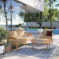 thumbnail image 2 of Brisbane 3-Piece Teak Wood Outdoor Patio Outdoor Patio Set-EEI-5834, 2 of 4