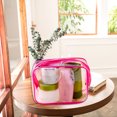thumbnail image 5 of FangNymph Women Multifunctional Bag Outdoor Travel Cosmetic Organizer Girls Zippered Makeup Toiletry Waterproof Pouch Bag pink L, 5 of 9