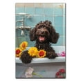 thumbnail image 3 of Funny Bathroom Wall Art CuteIrish Water Spaniel Dog Canvas Print Dog Bathtub Picture Humor Animal Artwork Painting for Restroom Bathroom, Dog Painting, Christmas Gifts, 3 of 5