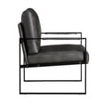 thumbnail image 5 of Lexicon Brynda Faux leather Accent Chair in Dark gray, 5 of 11