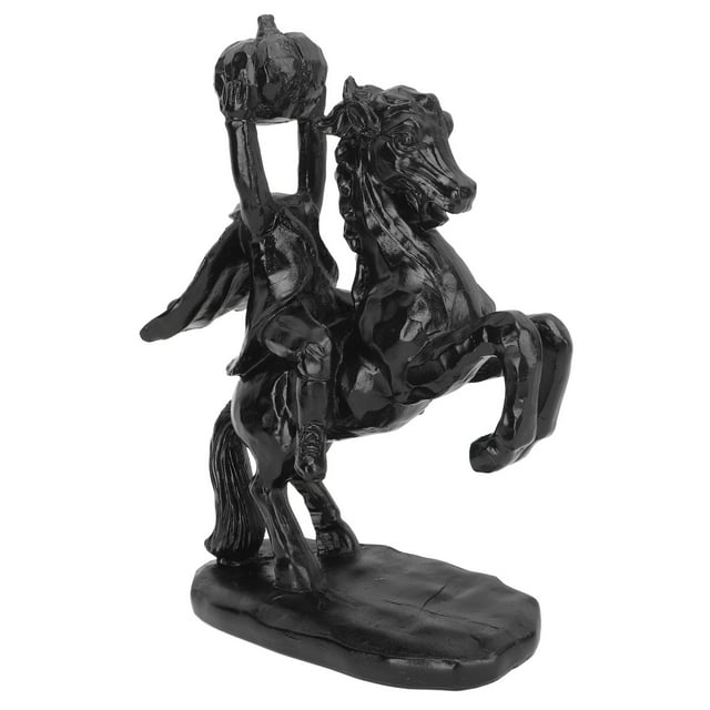 Headless Horseman Statue, Black Headless Horseman Figurines For Home