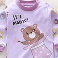 thumbnail image 4 of TOWED22 Baby Toddler Boy Fall Winter Clothes Print Sweatshirt Tops Camisoles and Pants Toddler Outfits Set 2pcs Casual Clothing(Purple,3-6 M), 4 of 4