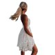 thumbnail image 4 of Txlixc Vestido bohemio sin mangas de verano femenino con cuello en V profundo y hombros expuestos, vestido de sol de playa con flores de encaje femenino vestido de cintura alta Txlixc  moda, 4 of 8