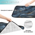 thumbnail image 4 of Qxltty Dark Blue Gilt Marble Cat litter Pads Pet Set of 3 Diaper Mats Center Anti-leakage Layer Absorbent Soft and Comfortable, 4 of 7