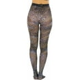 thumbnail image 3 of ToBeInStyle Women's Opaque Multicolor Animal And Floral Print Grey Pantyhose - One Size, 3 of 7