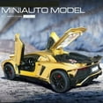 thumbnail image 5 of 1:32 Lambor SVJ LP750 Electroplated Super Car Model with Sound Light Children Diecast Toy Vehicle Miniature Gift, 5 of 10