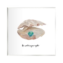 Stupell Industries Clam Shell Turquoise Pearl Animals & Insects Painting Unframed Art Print Wall Art