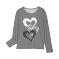 thumbnail image 4 of Nskgu Girls Long Sleeve Shirts Casual Crew Neck Tops Basic Tunic Blouses Heart Printed Cute Sweatshirts for Girls Boys, 4 of 5
