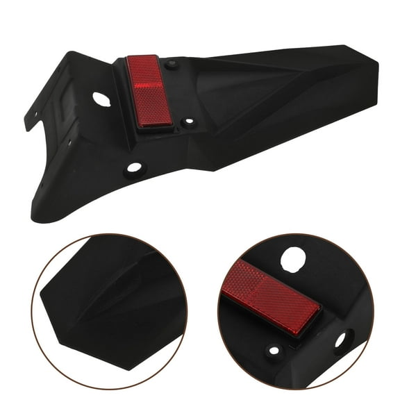 Hemoton Universal Motorcycle Rear Wheel Mudguard with Reflector for Dirt Bike Electric Bike Scooter Black Splash Guard Kit for Off-Road Use