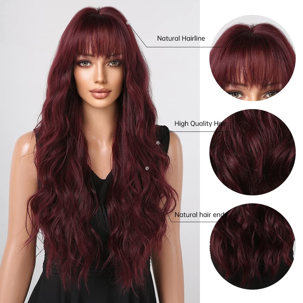 Long Wavy Wigs for Women Synthetic Hair Wig for Daily Perruques A3