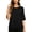 Black, variant on Maplenight Peplum Blouses for Women Cotton Crew Neck Half Sleeve Tops Office Casual Work Summer Shirts