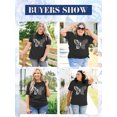 thumbnail image 5 of XCHQRTI Flower Butterfly Women Plus Shirt Patriotic Graphic Tshirt USA Flag Shirt Short Sleeve Tee, 5 of 6
