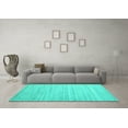 thumbnail image 3 of Ahgly Company Indoor Rectangle Abstract Turquoise Blue Contemporary Area Rugs, 8' x 10', 3 of 4