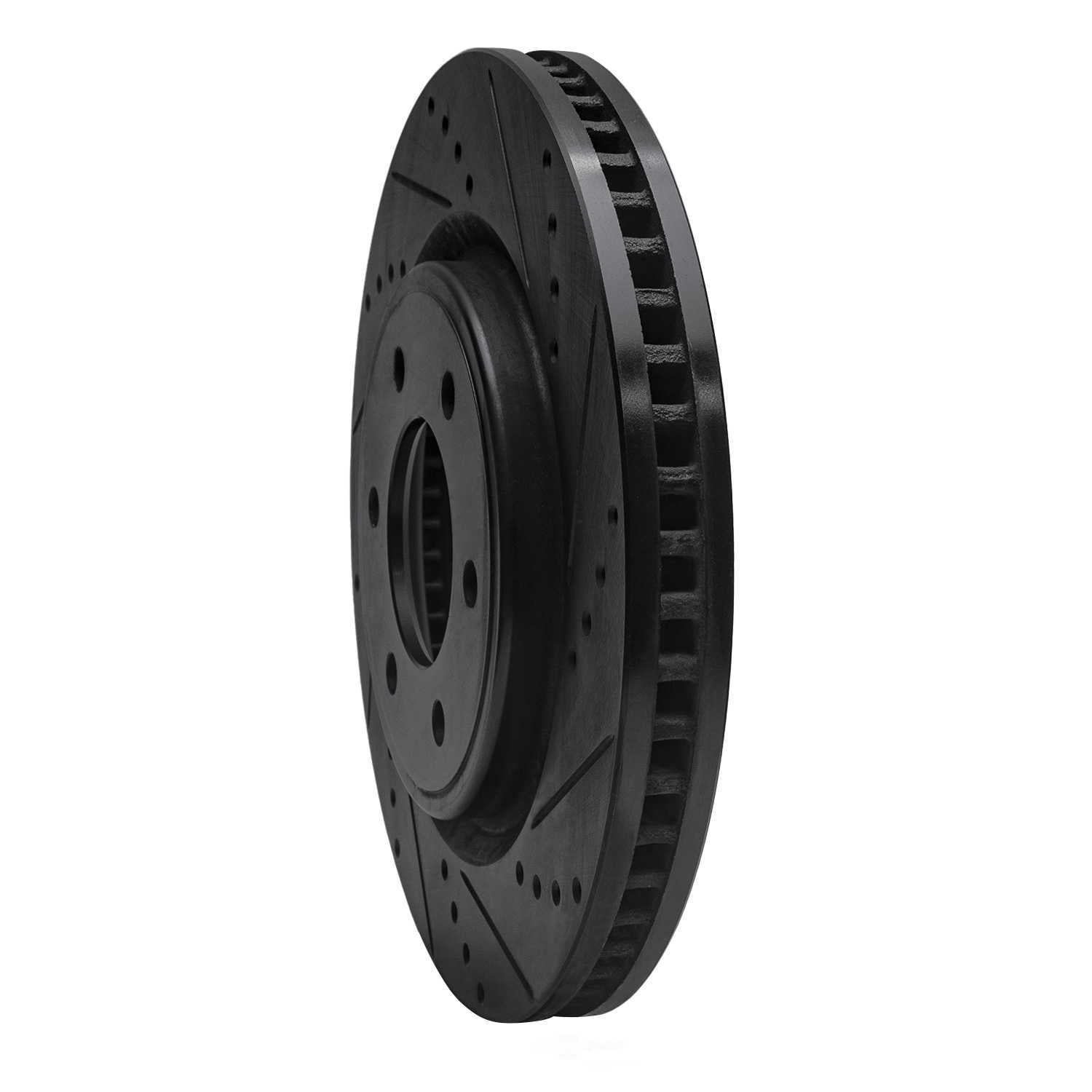 Dynamic Friction Company 633-54287R DFC Brake Rotor - Drilled And Slotted - Black