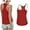 Red, variant on Caywon Women's Summer Solid Color Crew Neck Racerback Tank Top with Front & Back Pleats Double Shoulder Straps Breathable Quickly-Dry Top for Yoga Workout Gym Outdoor Wear