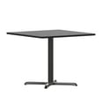 thumbnail image 2 of Emma + Oliver 36" Square Black Laminate Table Top with 30"x30" Table Height Base, 2 of 8