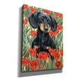 thumbnail image 2 of Epic Graffiti 'Dachsund In Tulips' by Barbara Keith, Canvas Wall Art, 26"x34", 2 of 8