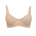 thumbnail image 2 of IQOGKRN Women's Underwire Bra Seamless Unpadded Support Bra with Wide Straps for Lift Comfortable Bra Beige L, 2 of 8
