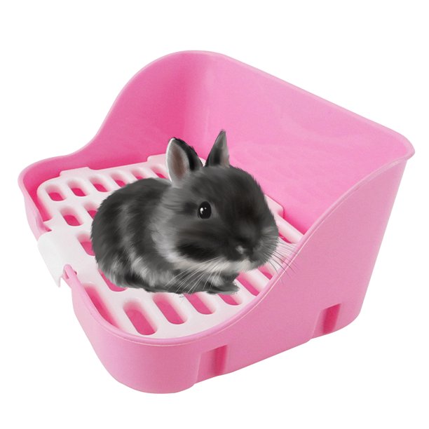 Jaula de entrenamiento para orinal con arena para animales, caja de ropa de cama para esquina de inodoro