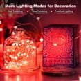 thumbnail image 2 of chalian 20 Pack LED Fairy Lights Battery Operated,3 Features Blinking Slowly Blinking & just on 7FT 20 LED Waterproof Mini Twinkle String Lights for Wedding Party Christmas Decorations,red, 2 of 14