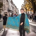 thumbnail image 3 of Women's Paisley Pashmina Double Sided Wrap Scarf Stole, 3 of 9