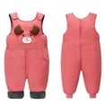 thumbnail image 4 of Gaexia Boys Lined Overalls Soft Warm Romper Jumpsuit Easy Open Design Toddlers Comfortable Playwear Winter Fall Casual ,Pink,5-6 Years, 4 of 4