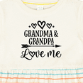 thumbnail image 4 of Inktastic Grandma Grandpa Love Me Arrow Girls Baby Dress, 4 of 5