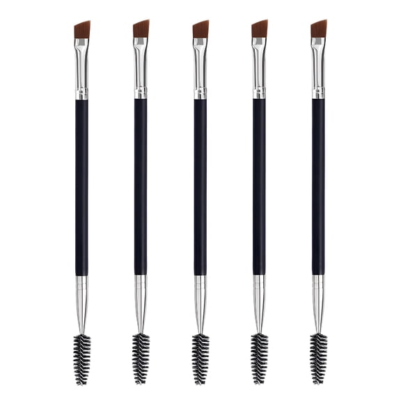 ACDANC Eye Brow Brush, Angled Eyebrow Brush and Spoolie Brush, Eyelash Comb Eyebrow Brush Tool (5 Pcs)