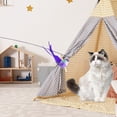 thumbnail image 3 of Juguete interactivo con plumas para gatos AURORA TRADE - Juguete para rascar con potente ventosa y varita de mano para gatos, ideal para interiores., 3 of 8